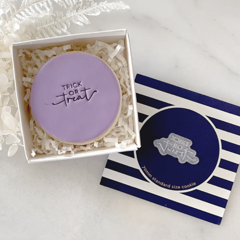 Trick or Treat Tiny Text Stamp by Little Biskut