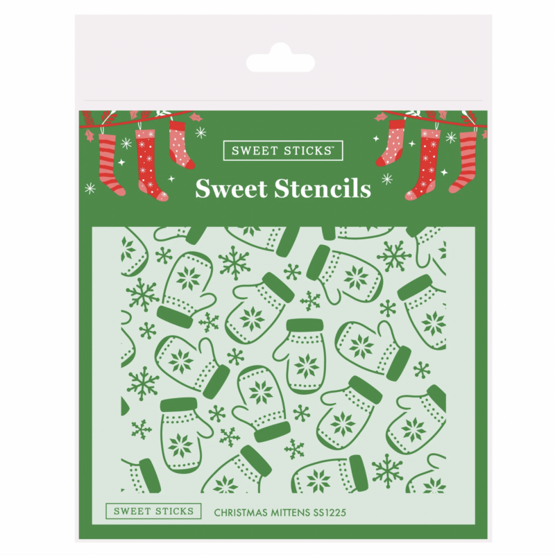 Christmas Mittens Stencil by Sweet Sticks