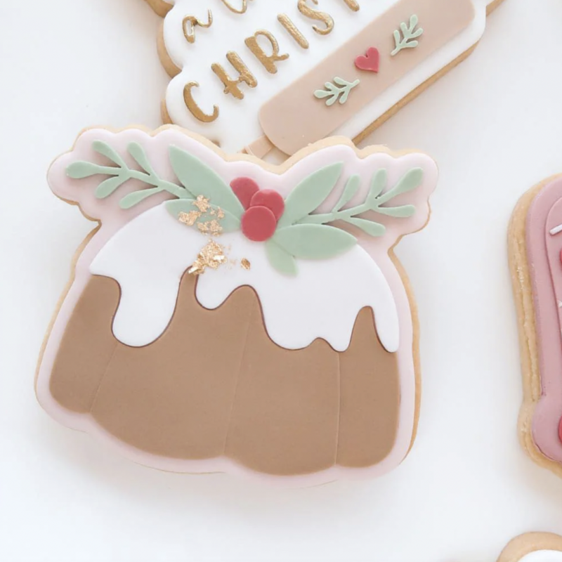 Christmas Pudding with Holly Debosser/Cutter or Cutter only by Boss Embossers