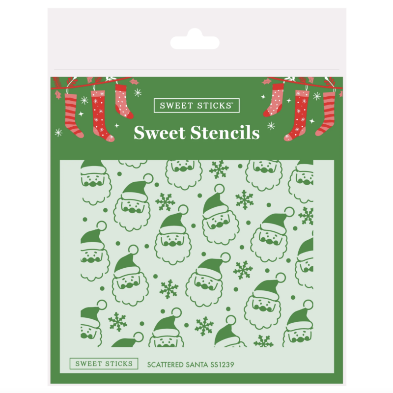 Scattered Santa Stencil by Sweet Sticks
