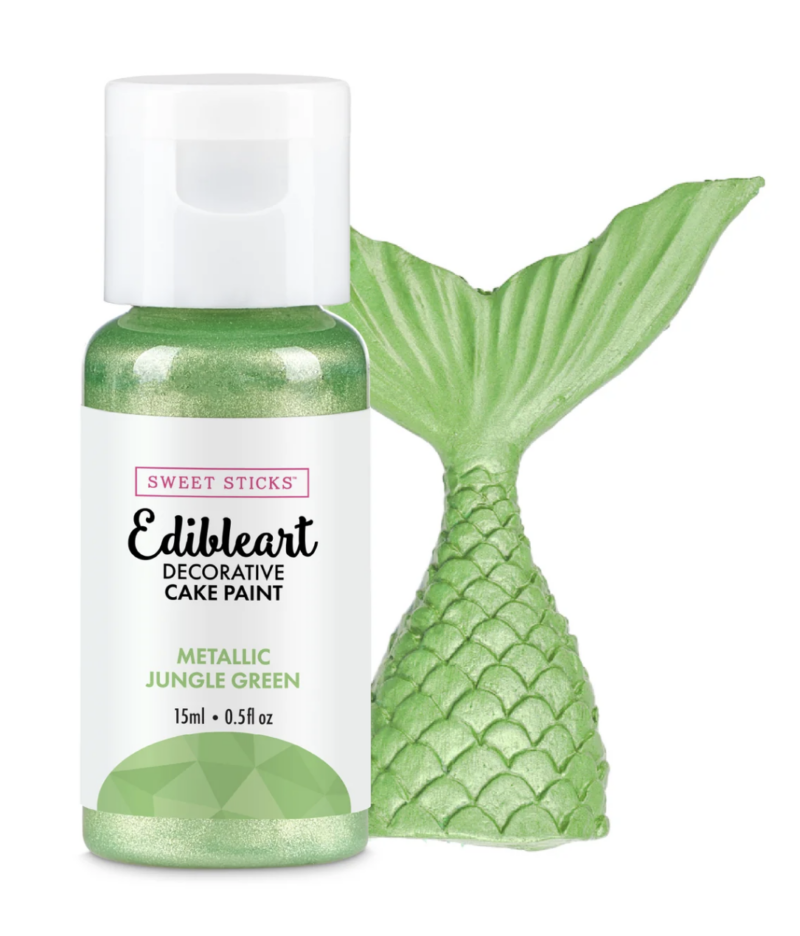 Metallic Jungle Green Edible Art Paint (15ml)