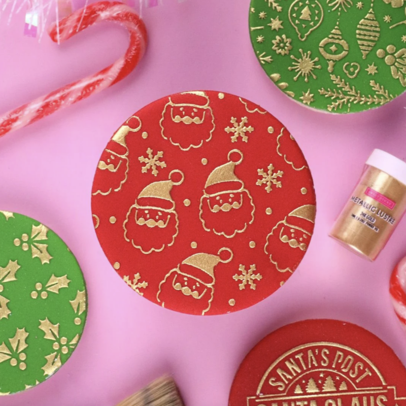 Scattered Santa Stencil by Sweet Sticks