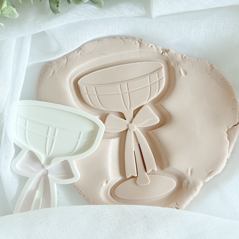 Cocktail Glass Debosser and Cutter or Cutter Only by Cooki Co Cuts