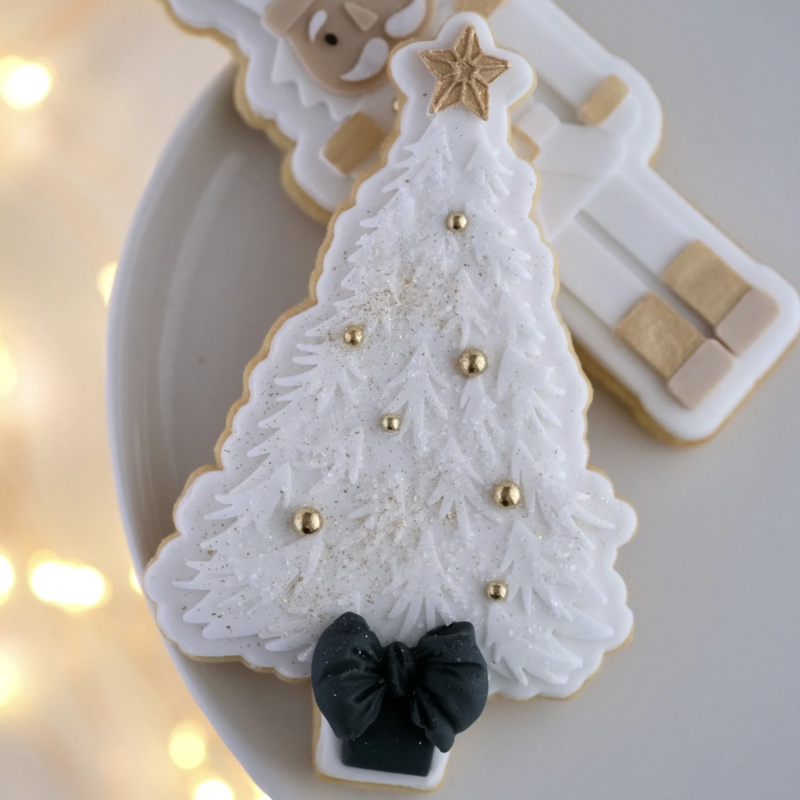 Fluffy Christmas Tree Debosser and Cutter or Cutter Only by Cooki Co Cuts