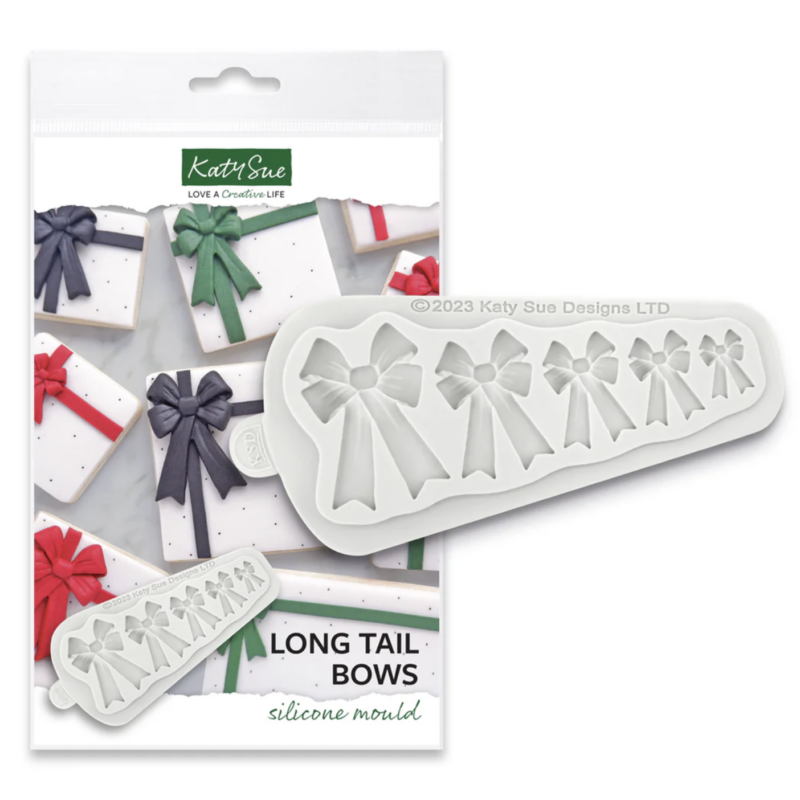 Long Tail Bows Silicone Mould by Katy Sue