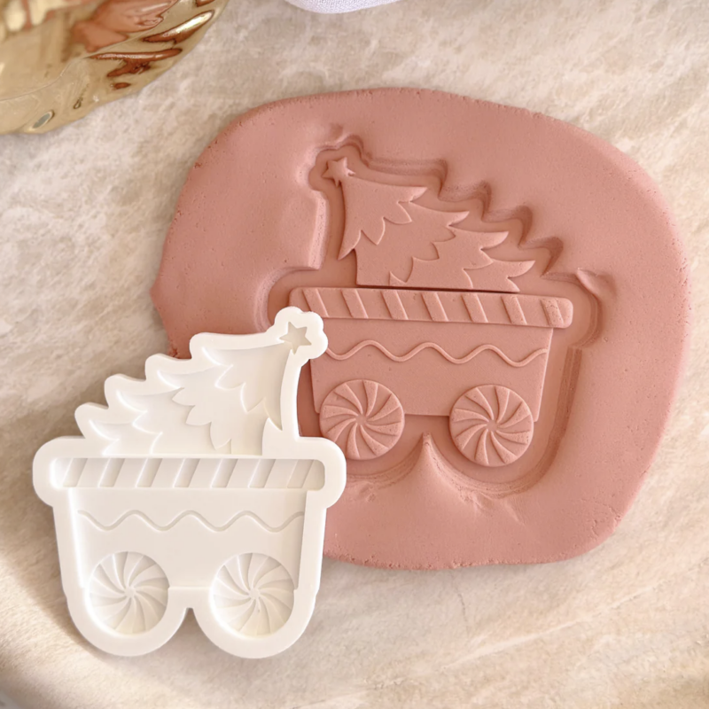 Wagon with Tree Debosser and Cutter or Cutter Only by Cooki Co Cuts