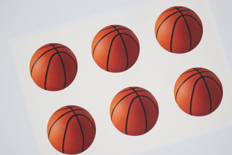Edible Image A4 Sheet - 70mm basketball