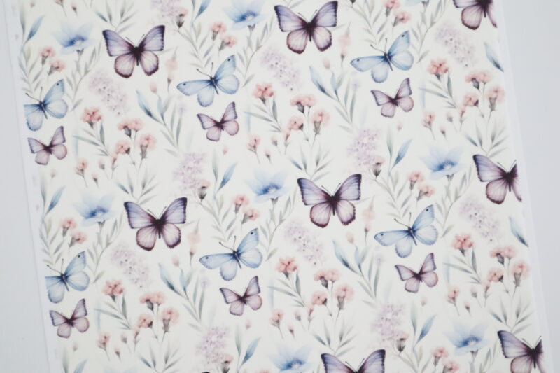 Edible Image A4 Sheet - Pastel Blue and Purple Butterflies