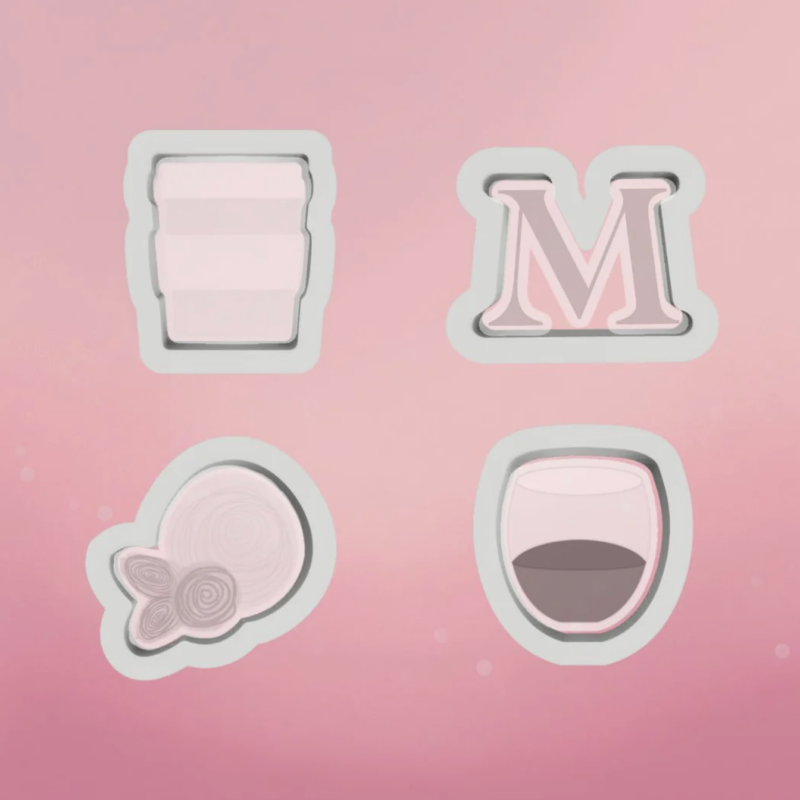 Mother's Day Set of 4 Mini Cutters