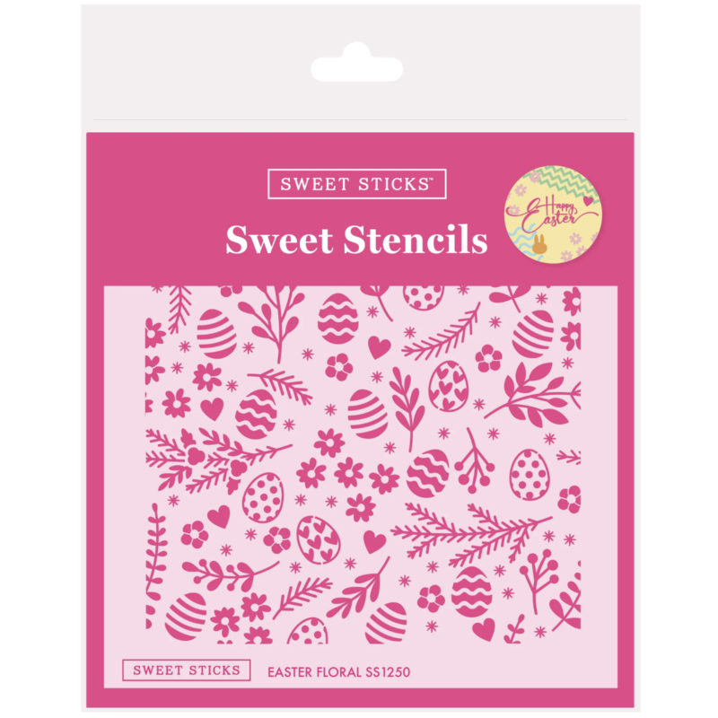 Easter Floral Stencil by Sweet Sticks