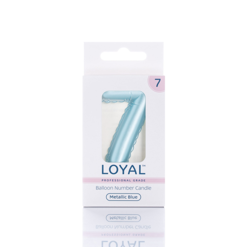 Balloon Number "7" Candle - Blue