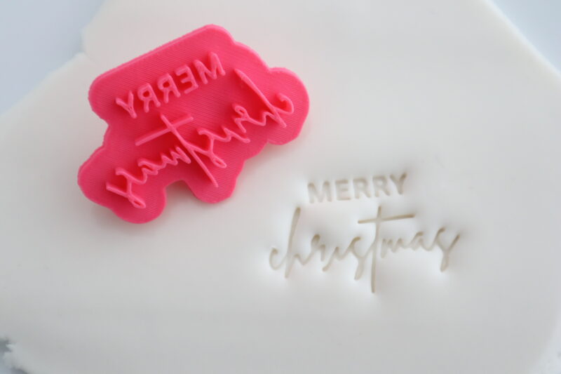 Merry Christmas mixed font stamp