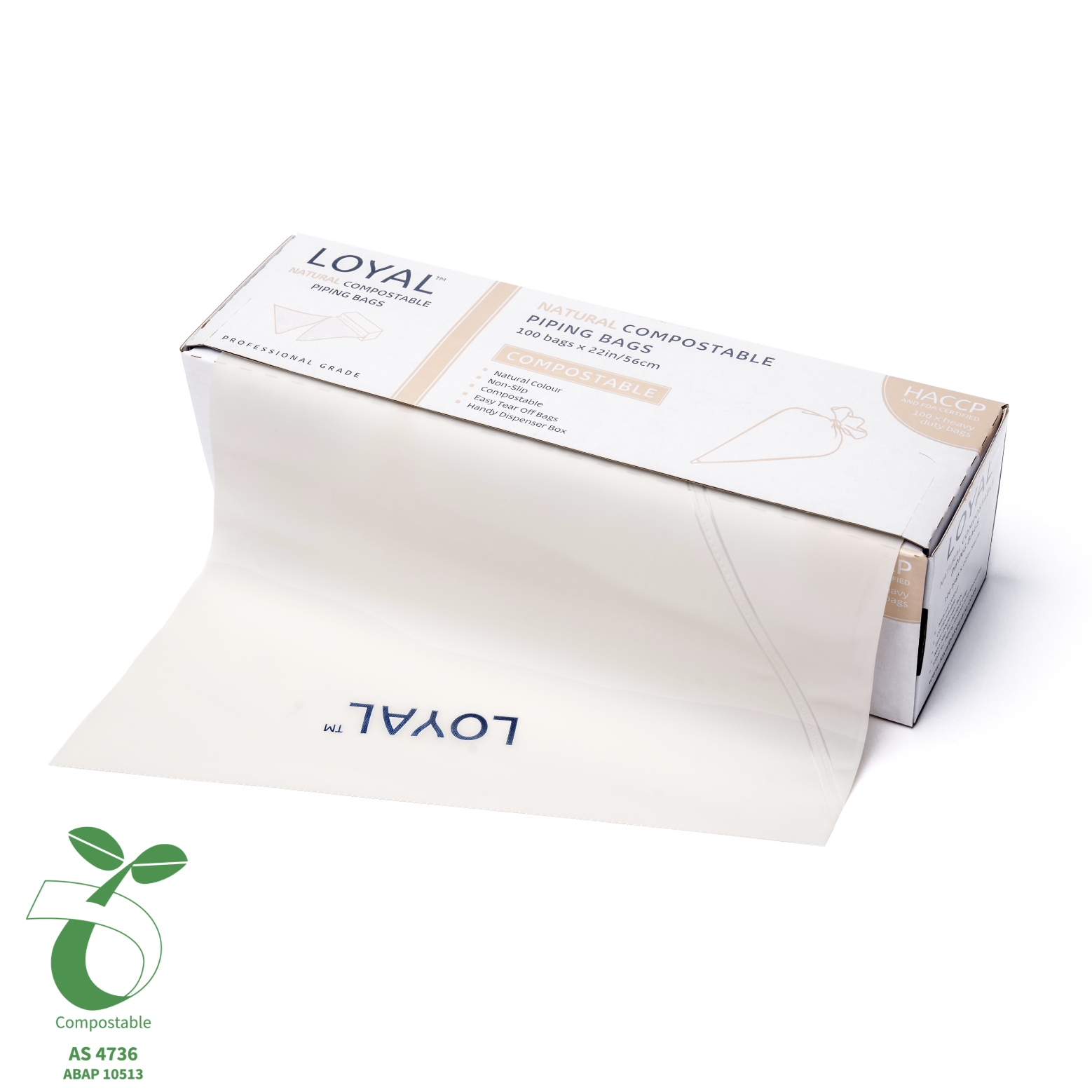 Compostable Piping Bags Natural 22" (100pc)